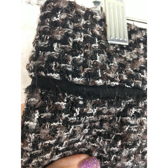 Ann Taylor Petite Short Woven Skirt Black Gray White Women's Size 0 Petite - Picture 3 of 9